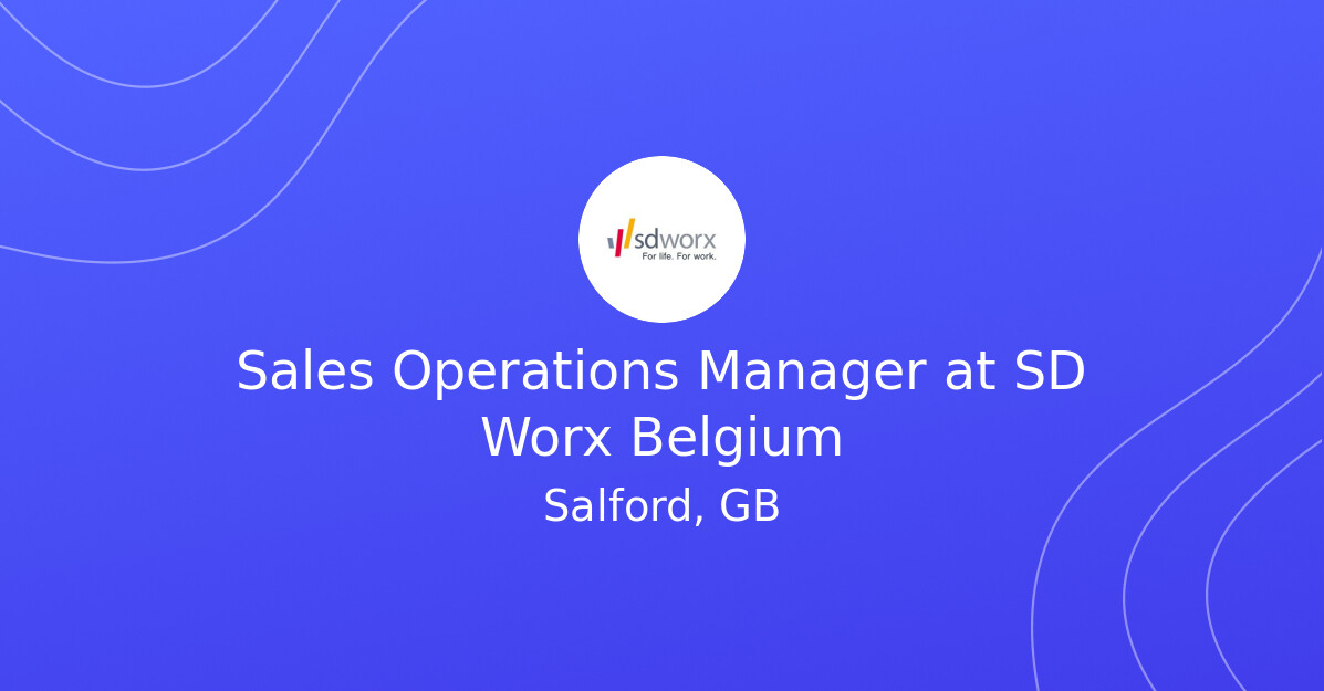 Sales Operations Manager at SD Worx Belgium RevPath